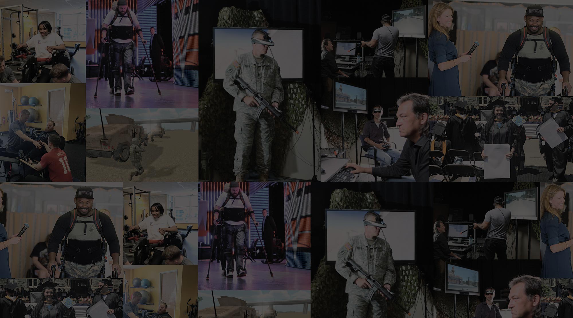 Strong Image of a collage of highlights SoldierStrong has had with their services