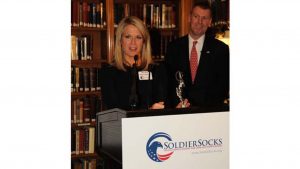 Martha Maccallum accepts award from SoldierStrong (then SoldierSocks)