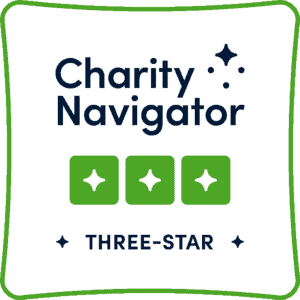 Image of 3 star Charity Navigator Logo on SoldierStrong's website