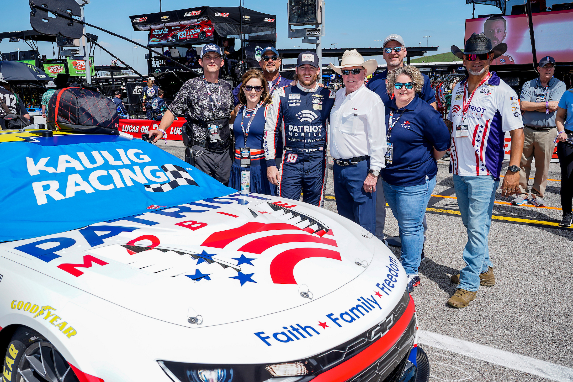 Paralyzed Marine Veteran Stands and Walks at Enjoy Illinois 300 as Patriot Mobile Puts SoldierStrong on Ty Dillon’s No. 10